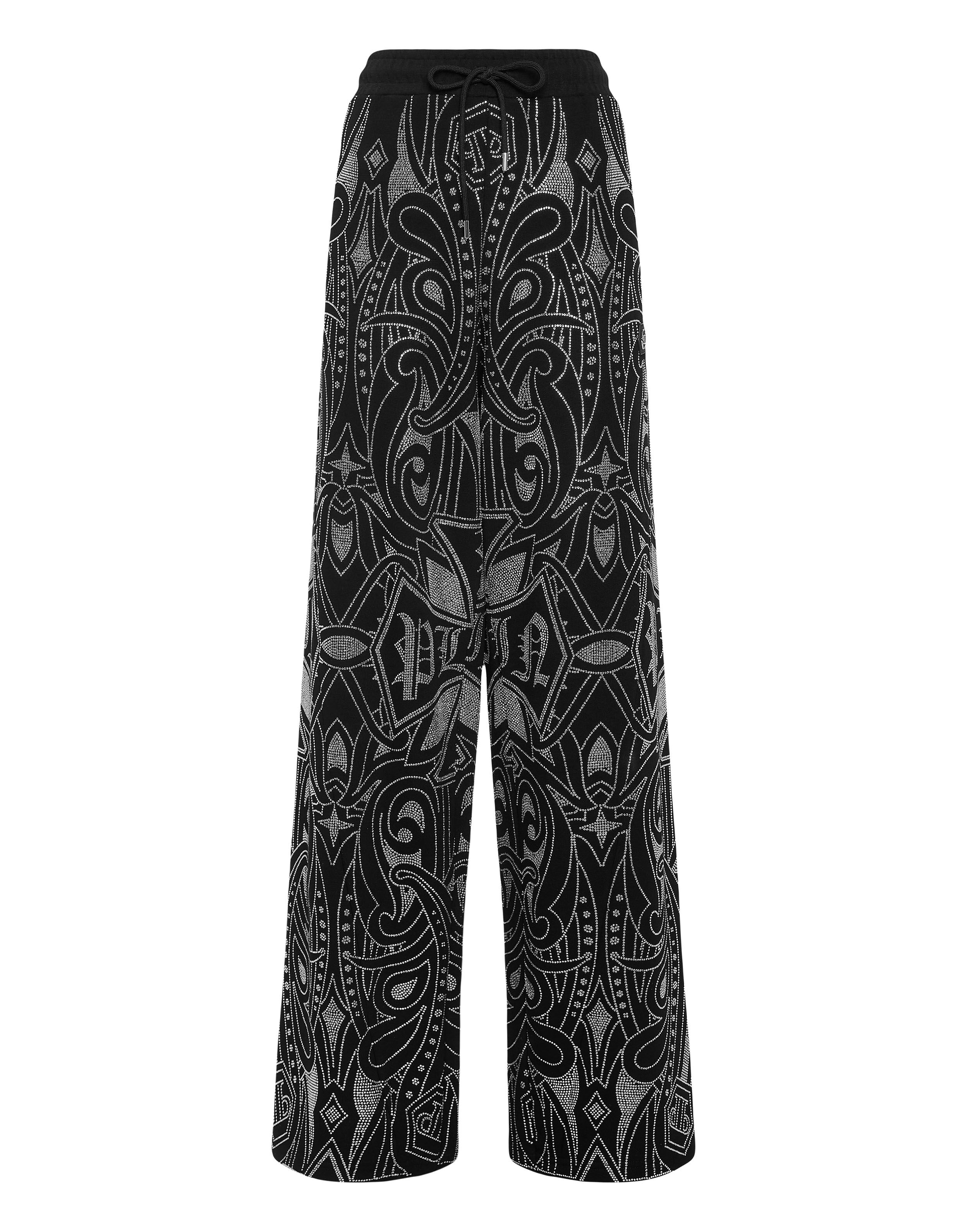 Pantaloni da Jogging a Vestibilità Skater Gothic Plein Strass