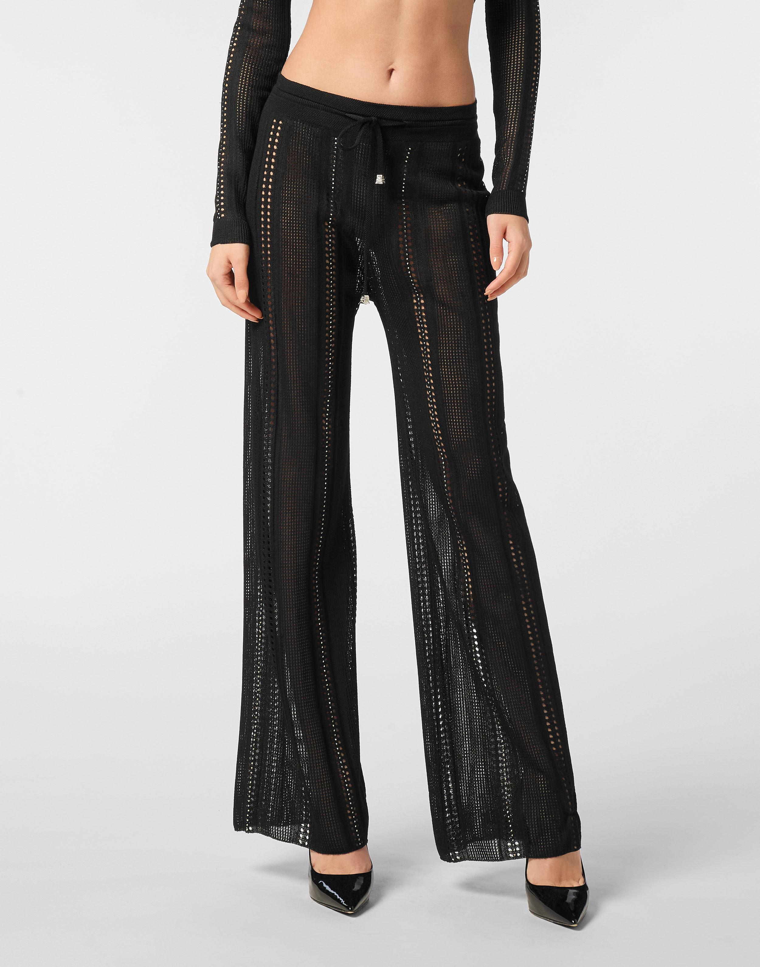 Pantaloni a Fiamma in Maglia