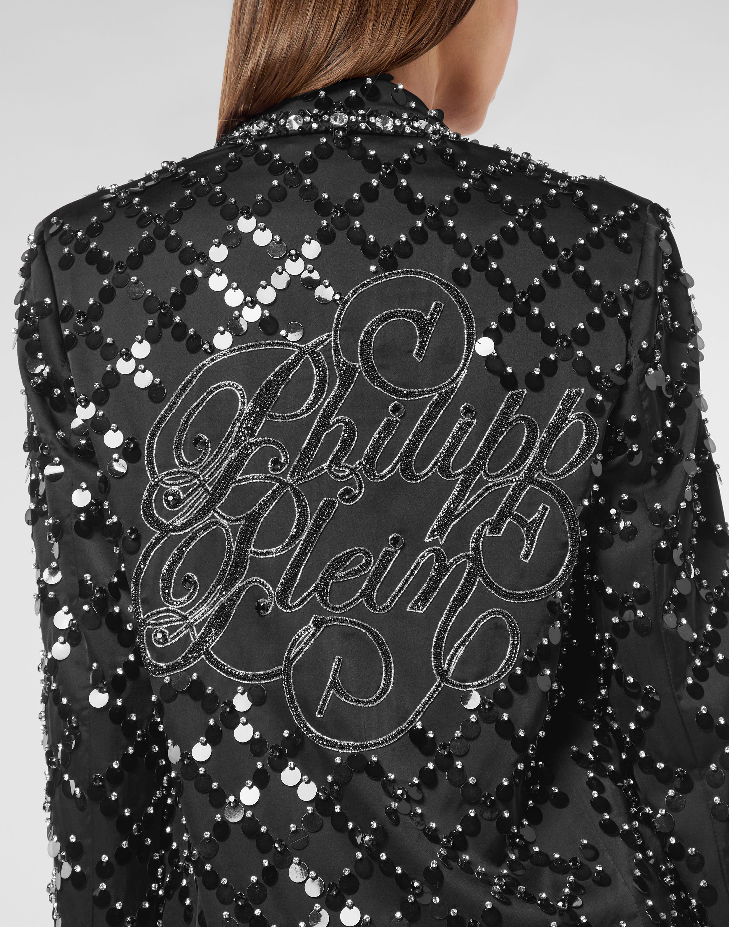 Blazer Boyfriend Fit Plein Paillettes