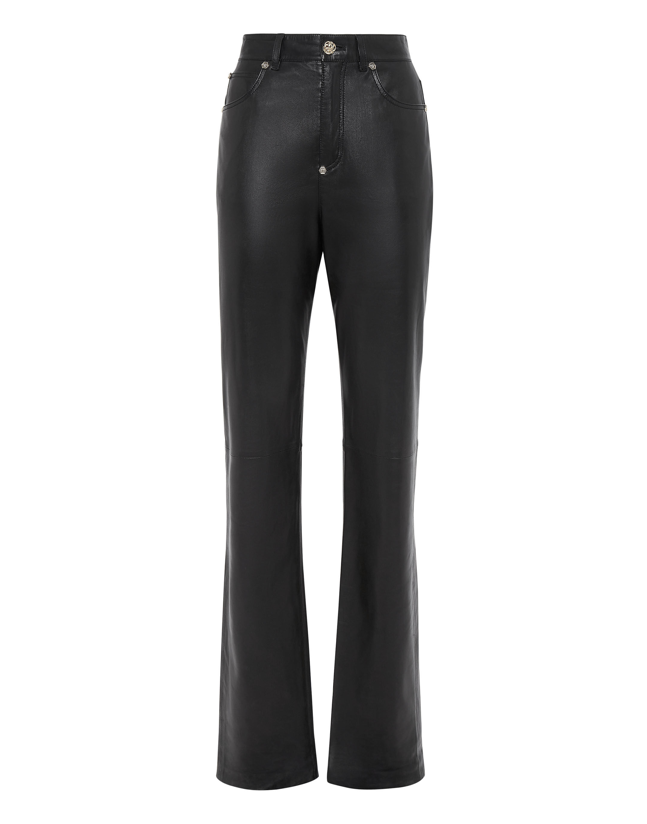 Pantaloni in pelle lunghi