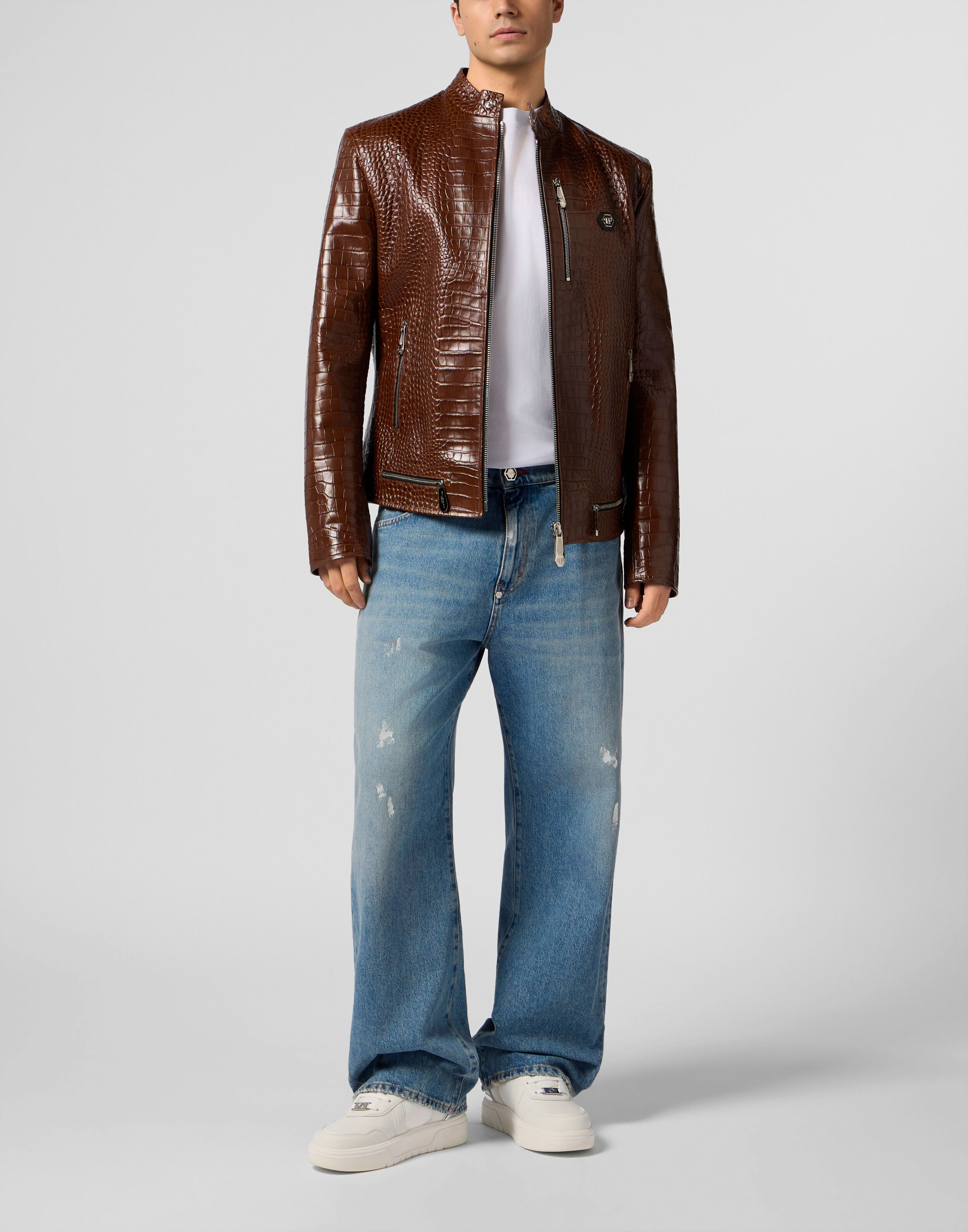 Giubbotto Moto in Pelle Cocco Giubbotto Moto in Pelle Cocco