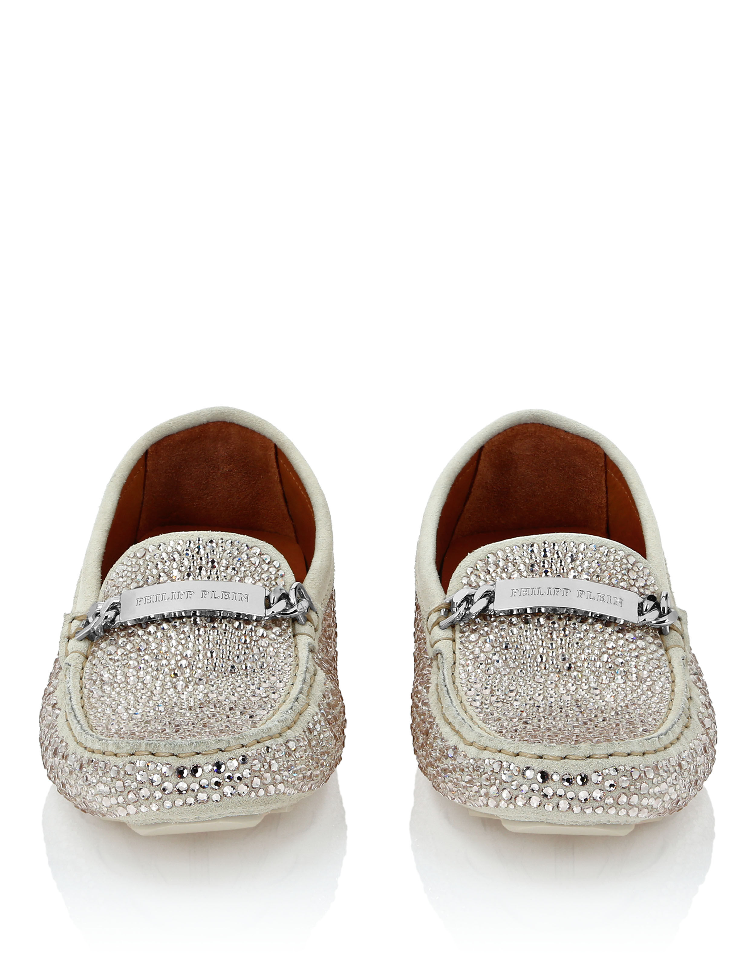 Mocassino in Suede con Strass