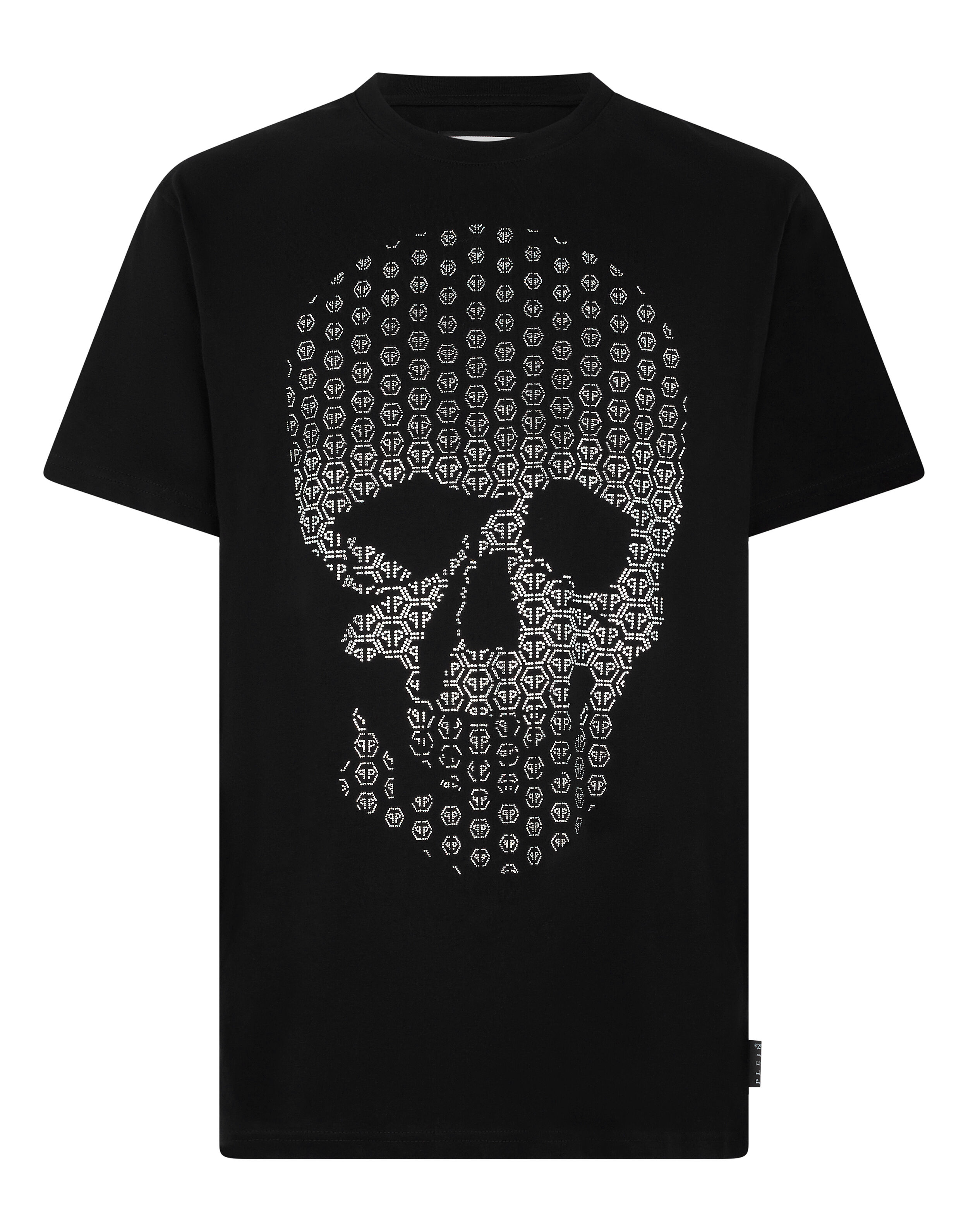 T-shirt girocollo con teschio strass teschio strass T-shirt girocollo con teschio strass teschio strass