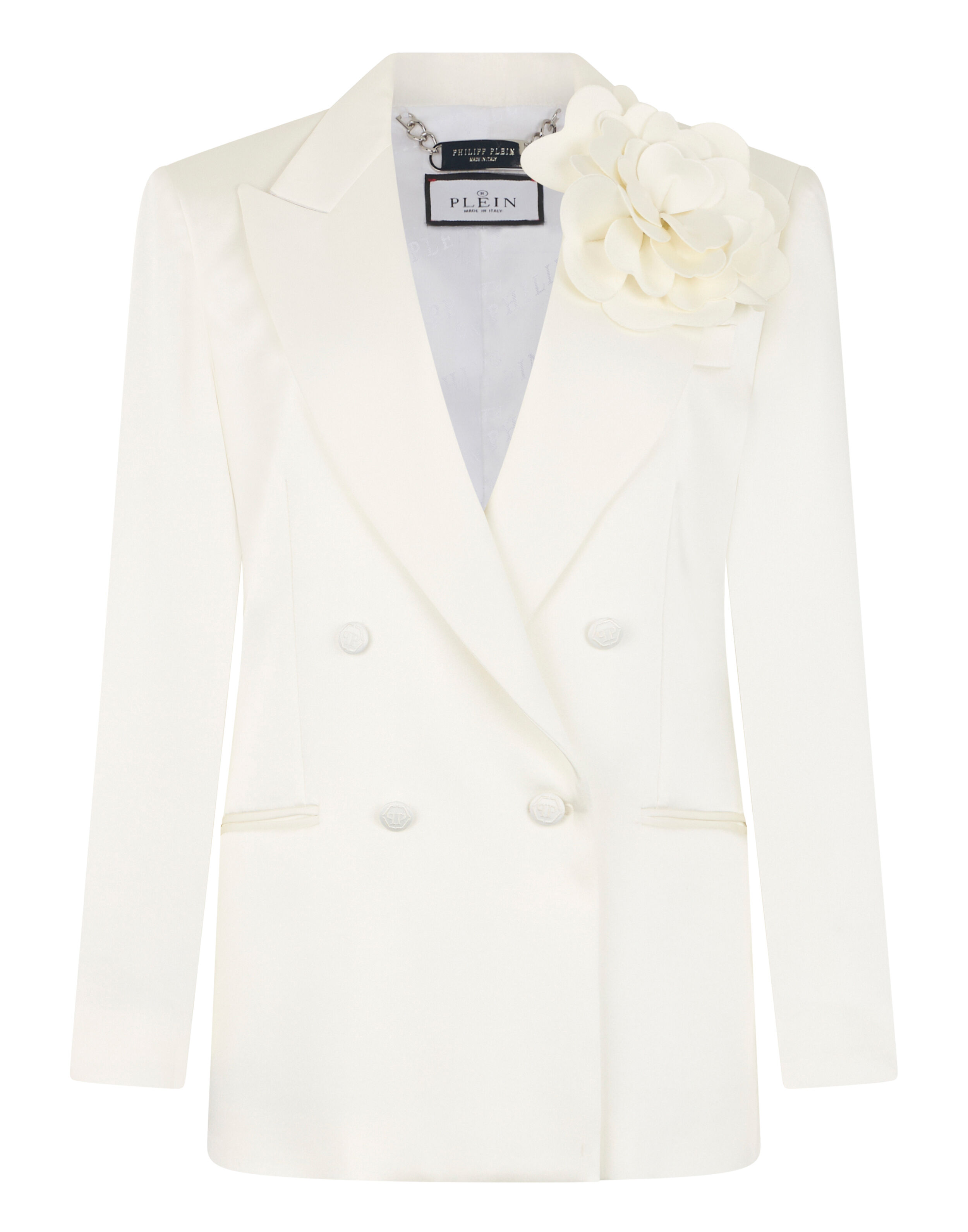 Blazer in Seta Doppiopetto Rose